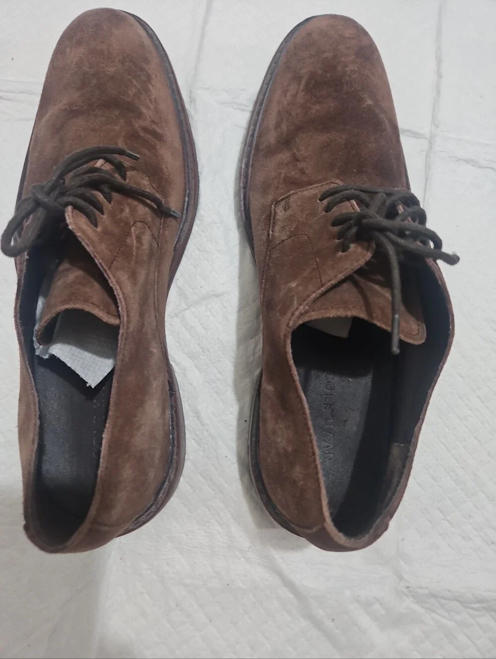 Cole Haan Men's Brown Suede Derby Shoes - Classic Lace-Up Dress Shoes Sz 9.5